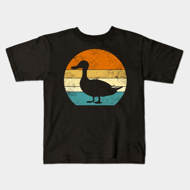 Vintage retro duck Kids T-Shirt by Inyourdesigns